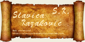 Slavica Kazaković vizit kartica